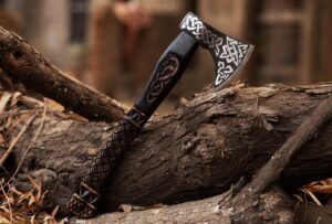 Handmade Viking Axe with leather sheath available for bulk orders